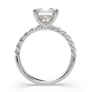 Renata Princess Cut Solitaire Rope Engagement Ring Setting - Nivetta